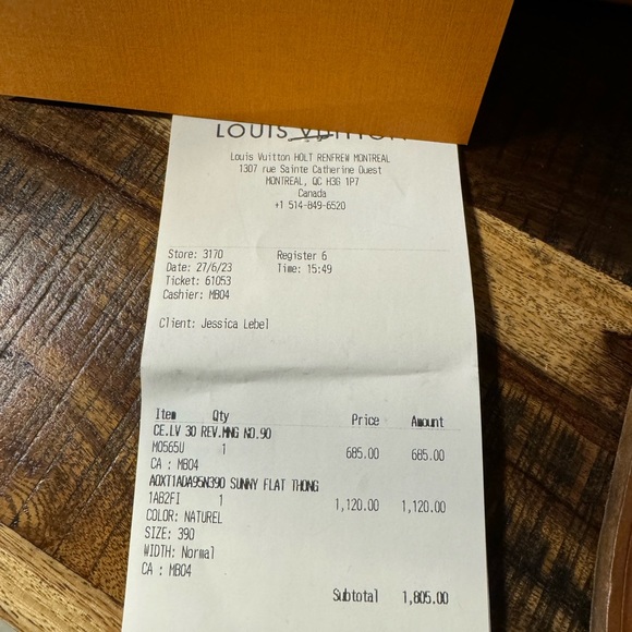 Sandales Louis Vuitton grandeur 9 - Picture 3 of 4